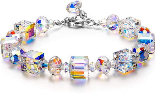 LADY COLOUR ♥ A Little Romance ♥ Sterling Silver Bracelets for Women Northern Lights Crystals Bracelet 7